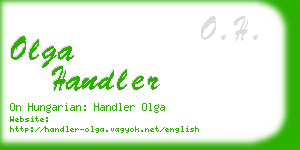 olga handler business card